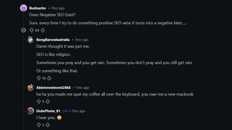 does negative seo exist